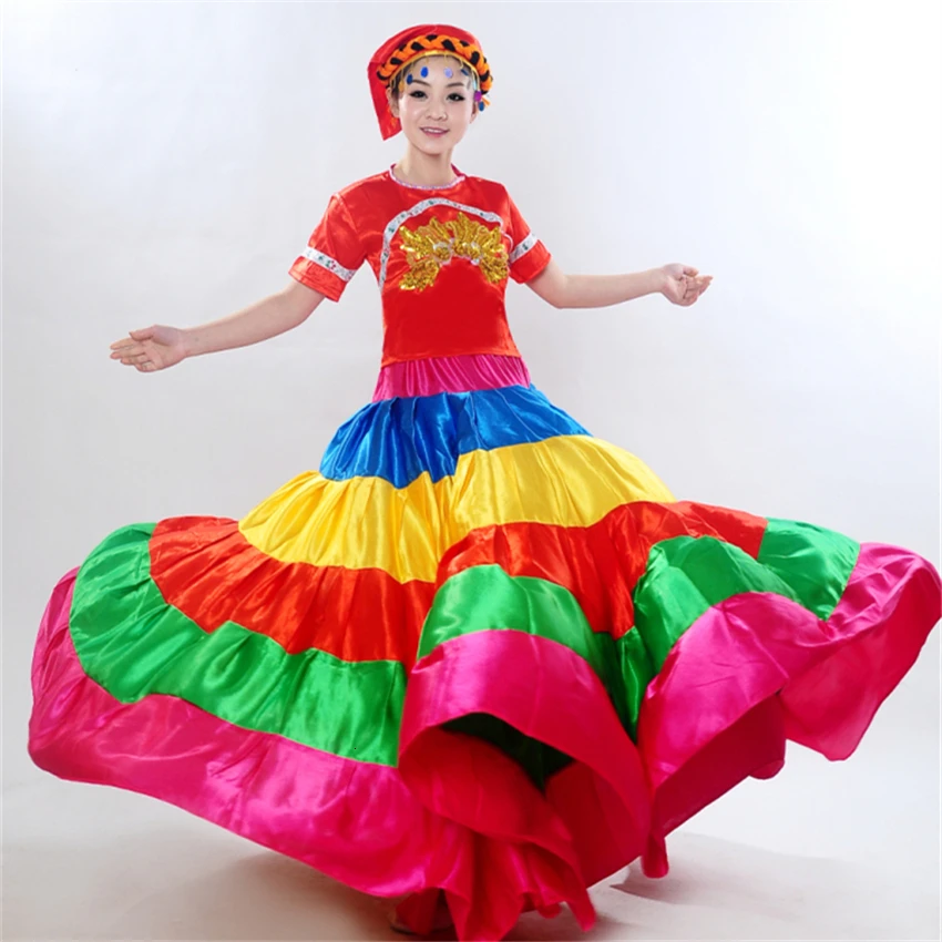 Новая испанская стандартная Цыганская юбка flamго женская одежда для хора и