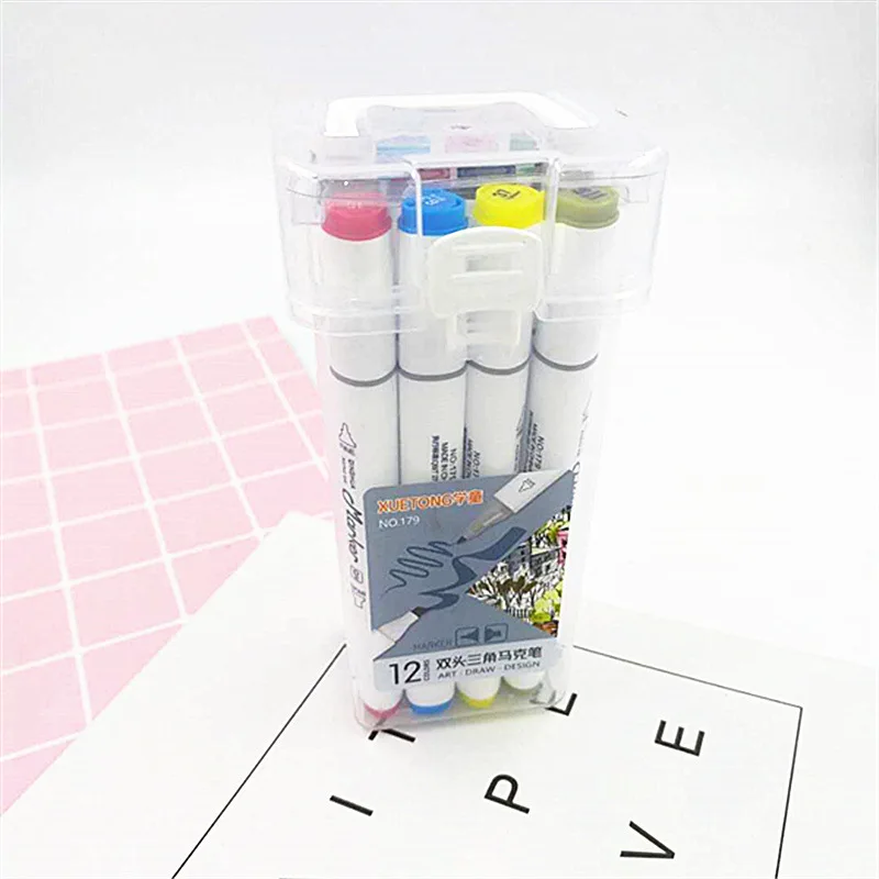 Художественный маркер двойная указка кисть тонкая линия ручка спиртовая