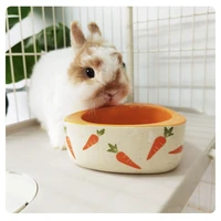 pet carrot ceramic food bowl rabbit chinchilla guinea pig guinea pig cat and dog food bowl pet ceramic cartoon bowl