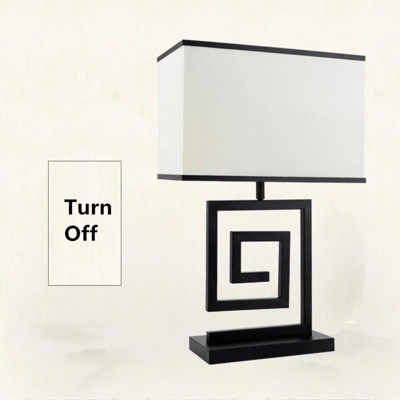 Классические железные настольные лампы в китайском стиле ретро для спальни E27