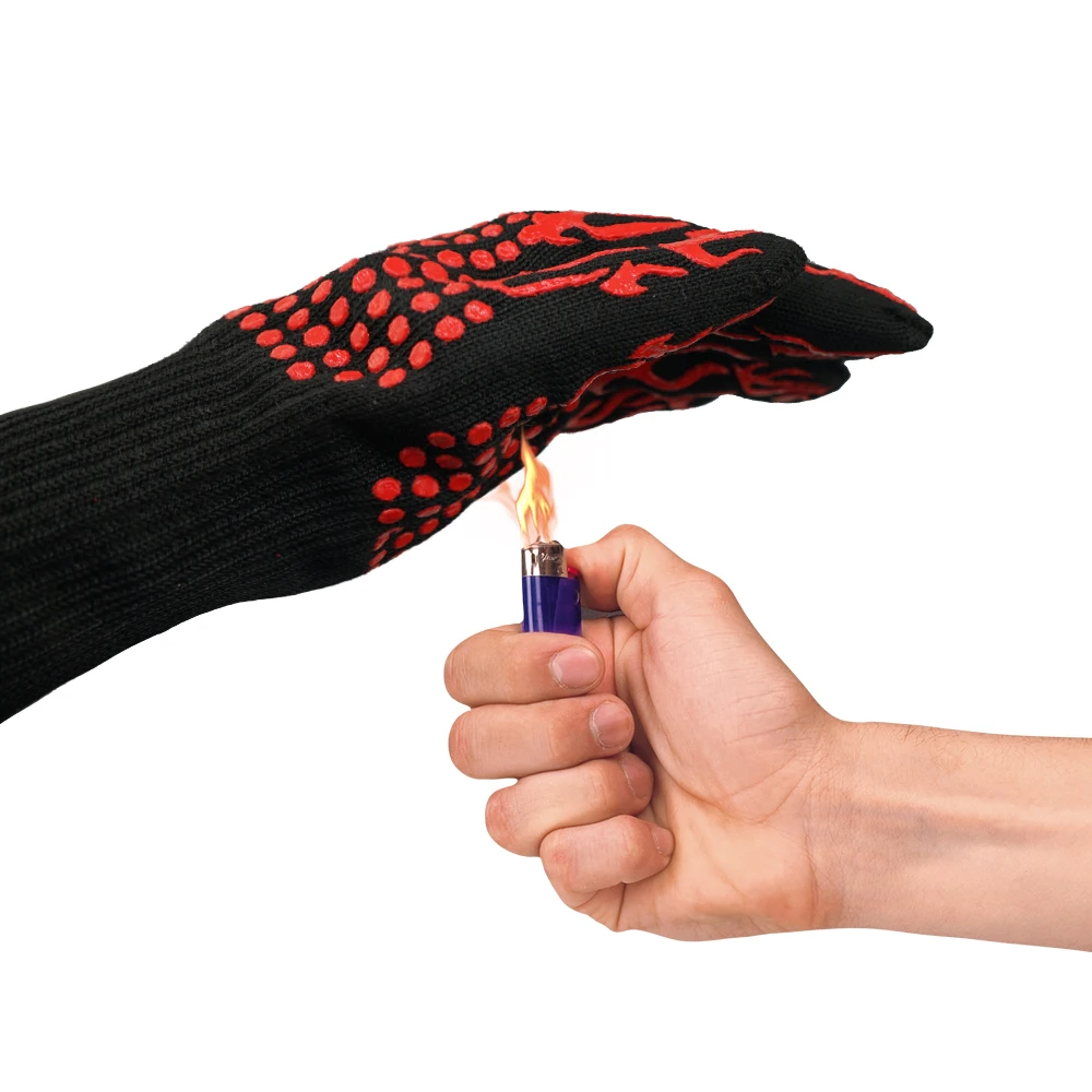 Защитные огнеупорные перчатки изоляционные термостойкие рабочие для кухни