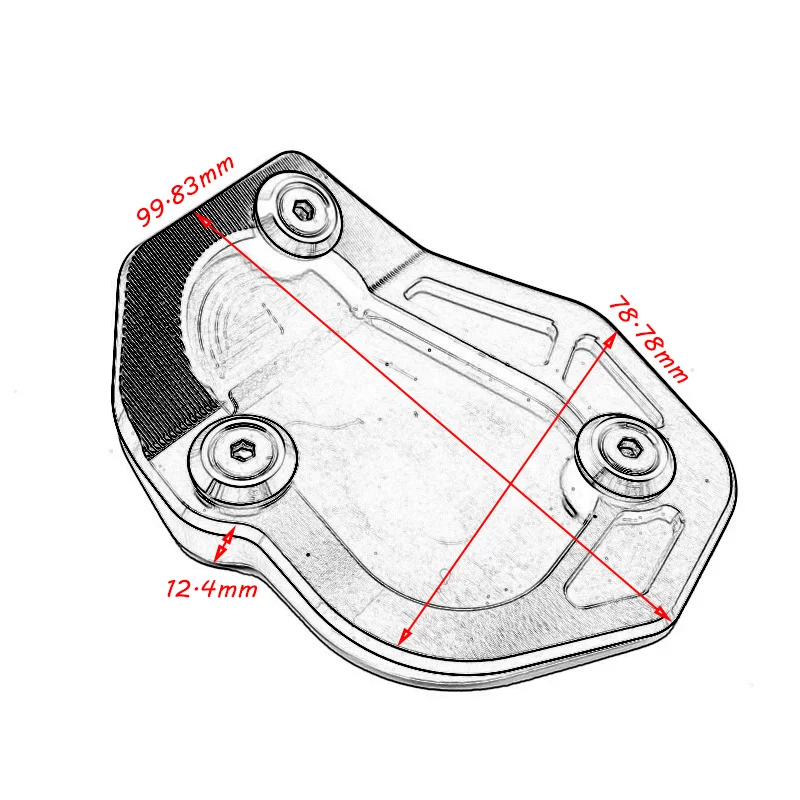 

Motorcycle CNC Side Kickstand Stand Extension RNINET R nineT motorbike Plate Side Stand Enlarge For BMW R NINE T R9T 2017 2018