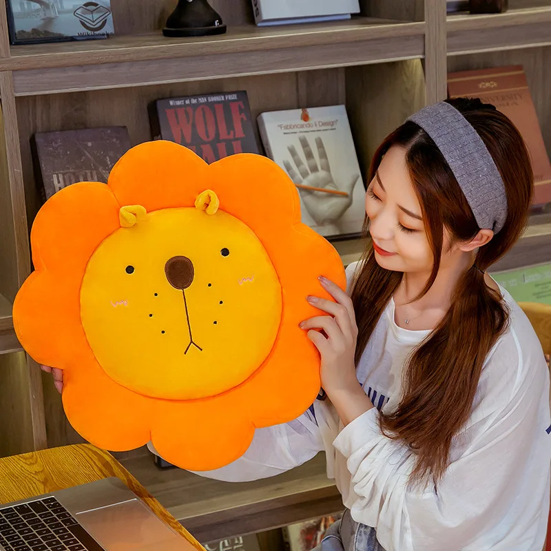 

1pc 40cm kawaii lion cushion Plush Doll Stuffed Toy Kids office pillow Animal Plush Pillows Cartoon Gift for Kids