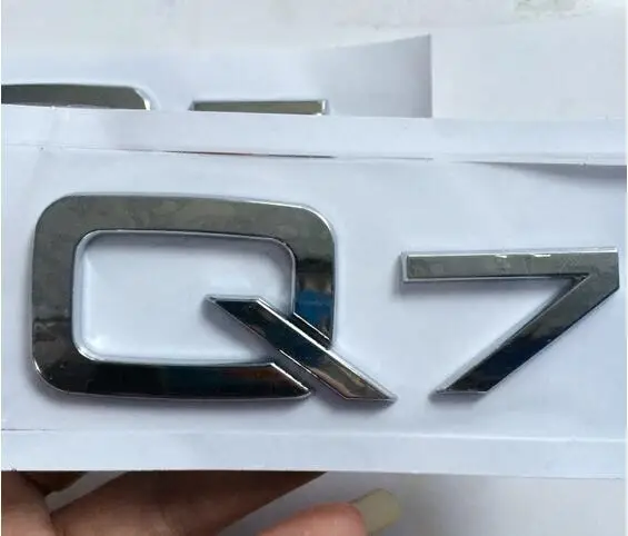 

2pcs New Car Styling 3D ABS Chrome Q3 Q5 Q7 Trunk Rear Boot Badge Emblem Sticker FORAUDI A4 S4 A5 S5 A6 C6 A7