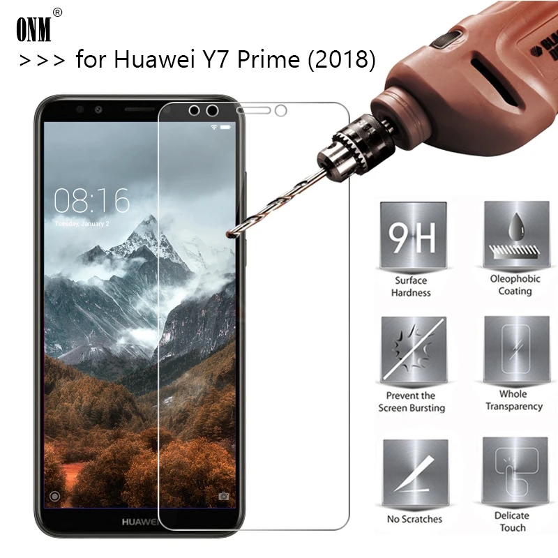 2.5D 9H Премиум Закаленное стекло для huawei Y7 Prime (2018) защита экрана закаленное