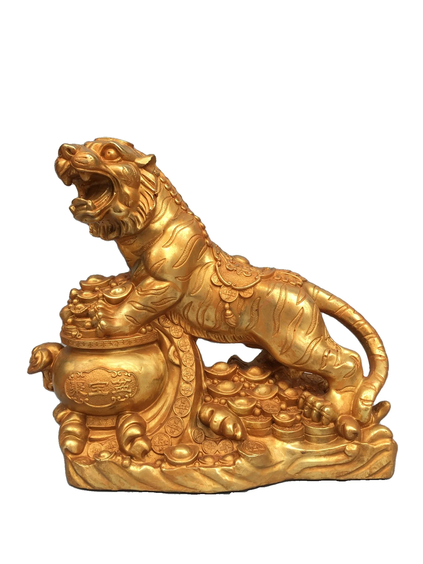 

Laojunlu бронзовый и позолоченный тигр, имитация античной бронзы, коллекция шедевров в традиционном китайском стиле, ювелирные изделия