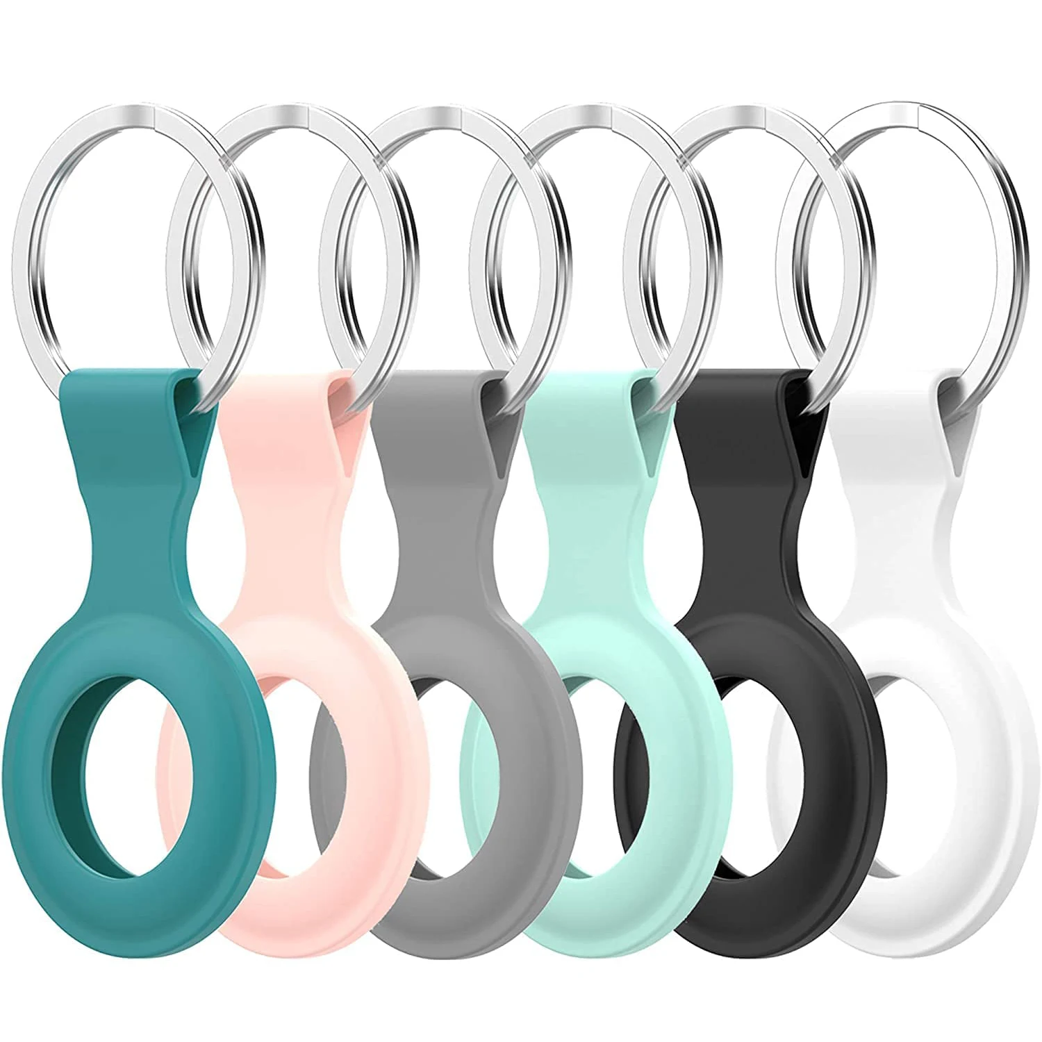 

Silicone Cover for Apple Airtags Case Protector Shell Bumper with Keychai Anti-scratch fall tracker Accessorie Apple Airtag case