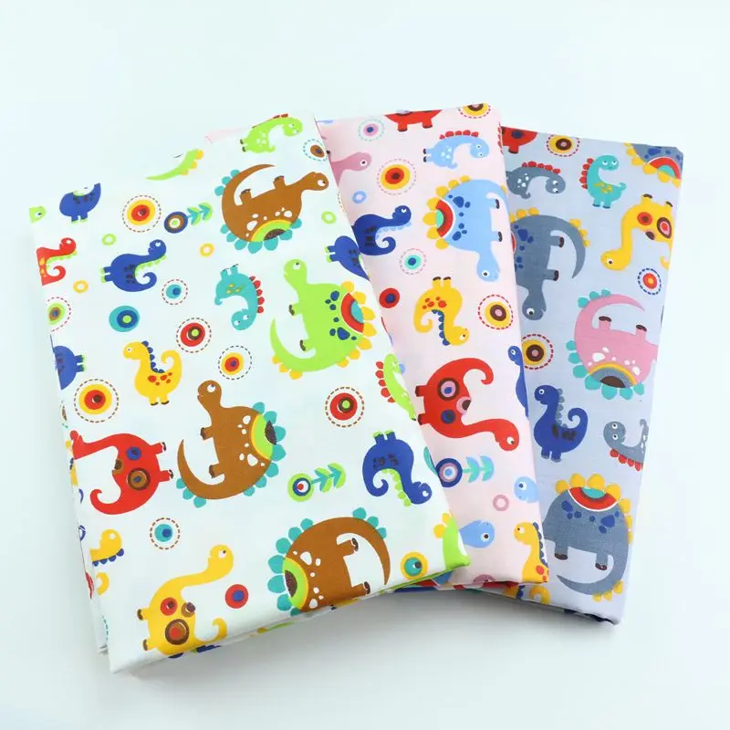 

Cartoon Dinosaur Cotton Fabric for Patchwork Sewing Telas for Baby Boy Toy DIY Infant Shoes Cushions Pillowcase Tissu