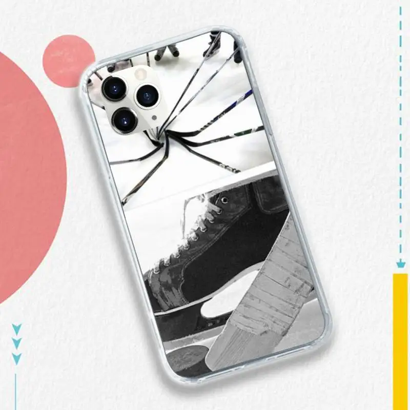 

Ice Hockey Sport Bumper Fundas Phone Case for iPhone 11 12 pro XS MAX 8 7 6 6S Plus X 5S SE 2020 XR
