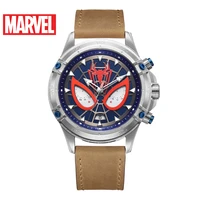 marvel avengers super hero spider men original mans calendar leather quartz watches men fashion waterproof stainless steel clock