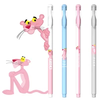 4 pcslot 0 5mm cartoon cute creative pink panther erasable ink gel pen magic erasable pen school office supplies stationery