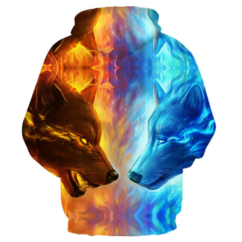 Бесплатная доставка Ice and Fire by JojoesArt 3D толстовки с волком унисекс свитшоты мужские