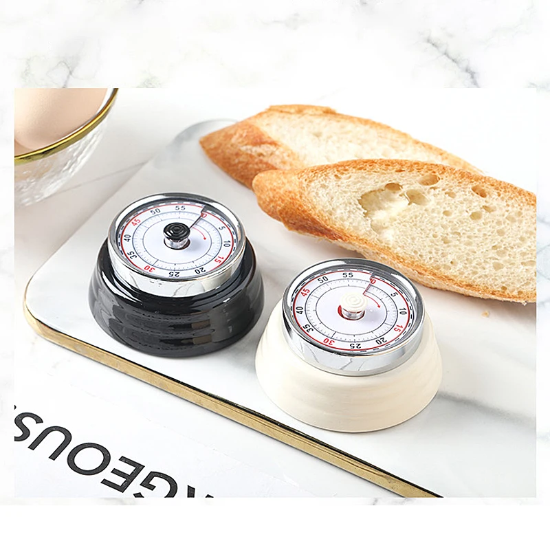 Stainless Steel Mechanical Kitchen Timer Household Circular Time Reminder Baking Countdown Magnetic60 Minutes Clock Alarm таймер