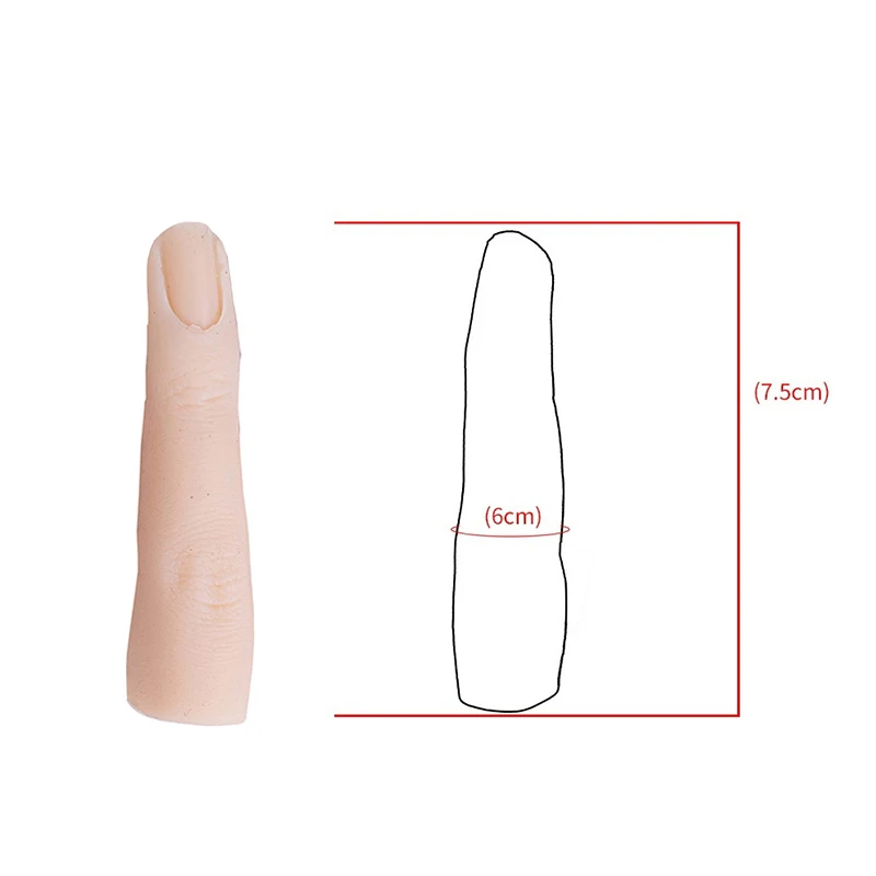 

Silicone Nail Art Flexible Practice Training Fake Hand Model Display Finger