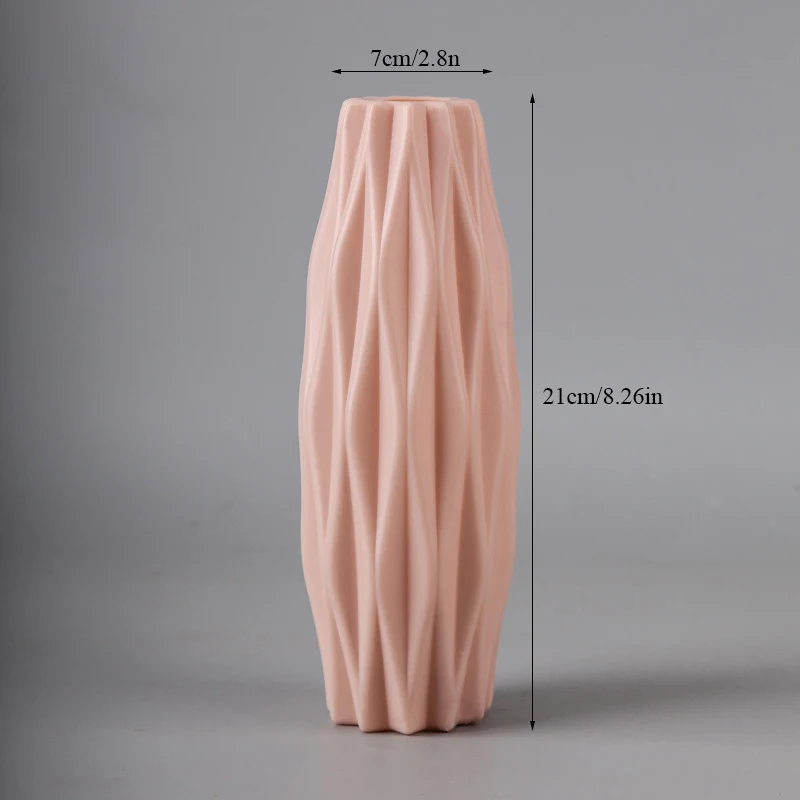 

Flower Vase White Imitation Ceramic Flower Pot Decoration Home Plastic Vase Shatterproof Flower Plant Pot Home Wedding Decor