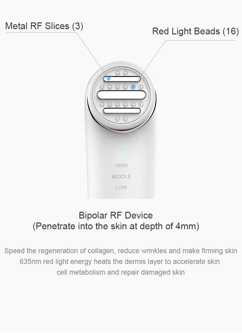 Xpreen красный светильник Радиочастотное косметическое устройство rf омоложение