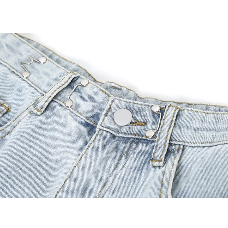 

XS-XL Summer BF Ripped Denim Shorts Women Loose Korean Students Chic High Waist Shorts Straight Wide Leg Jeans Shorts Plus Size