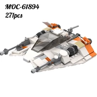 moc snow speeder star plan snowspeeder snowfield t 47 aircraft minifig version space building block model bricks toys gifts