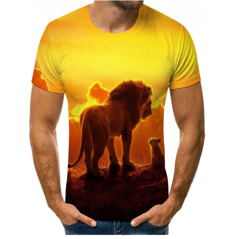 

Hot-selling men's 3DT shirts in summer 2021, animal world tiger pattern, cool digital printing pattern, unisex fashion T-shirt
