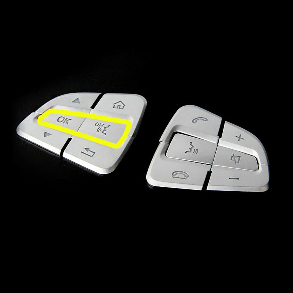 

Decor Car Steering Wheel Button Covers GLC C Class 2015-2018 Protection