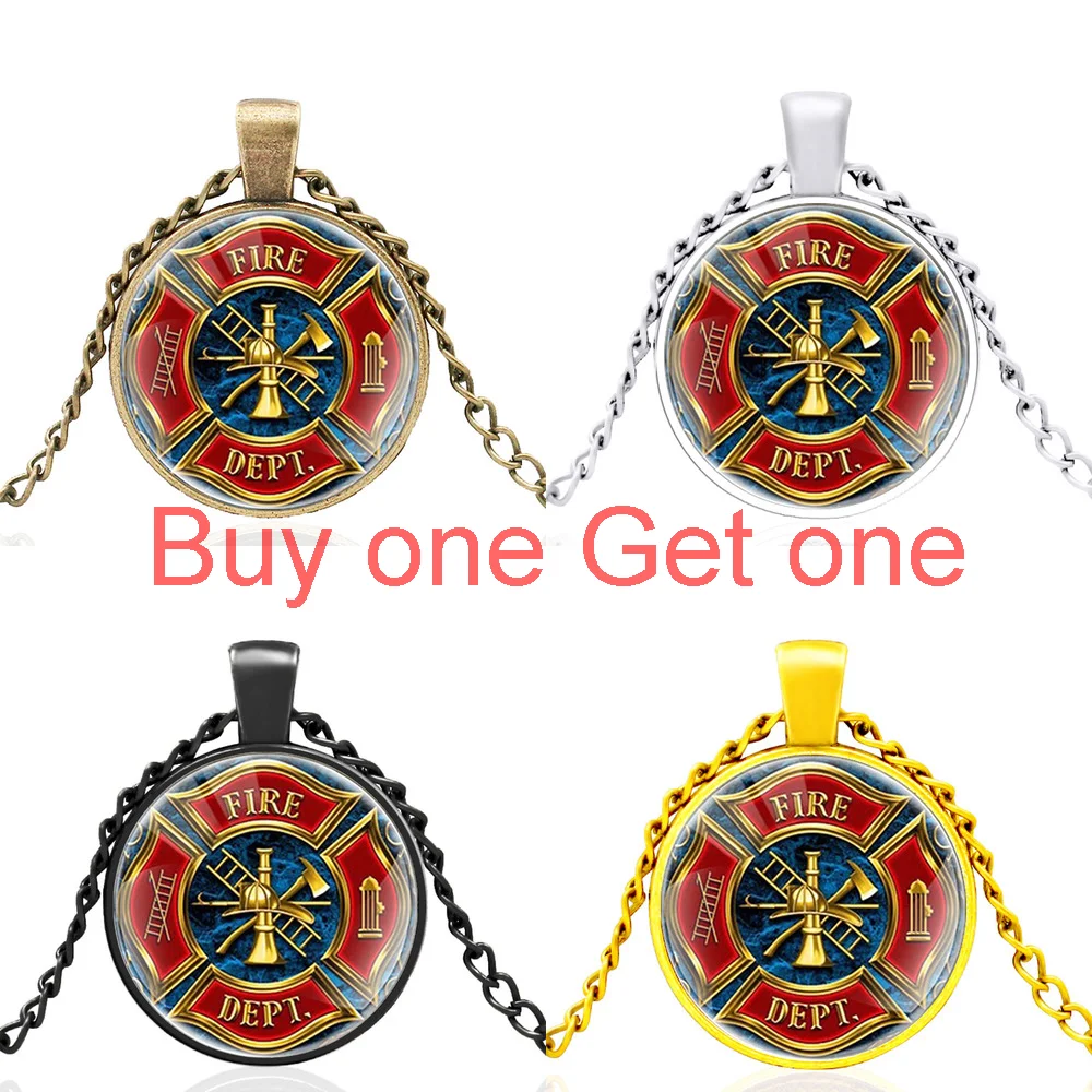 

Классический Стеклянный кабошон с символом пожарной службы для мужчин и женщин, модные аксессуары для ювелирных изделий, подарки
