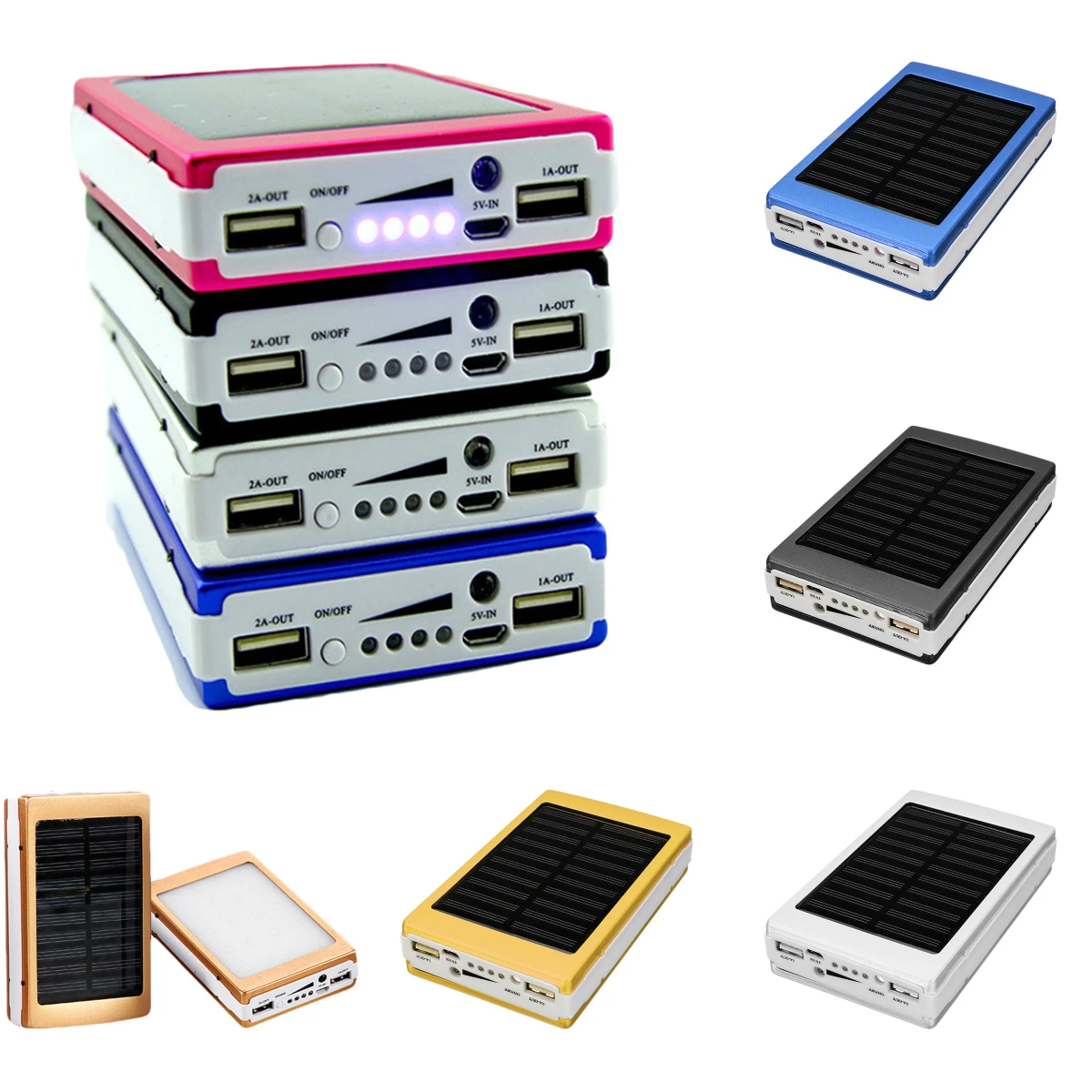 Внешний аккумулятор с 2 USB портами 5x18650 18650 мАч|Зарядные устройства для телефонов| |