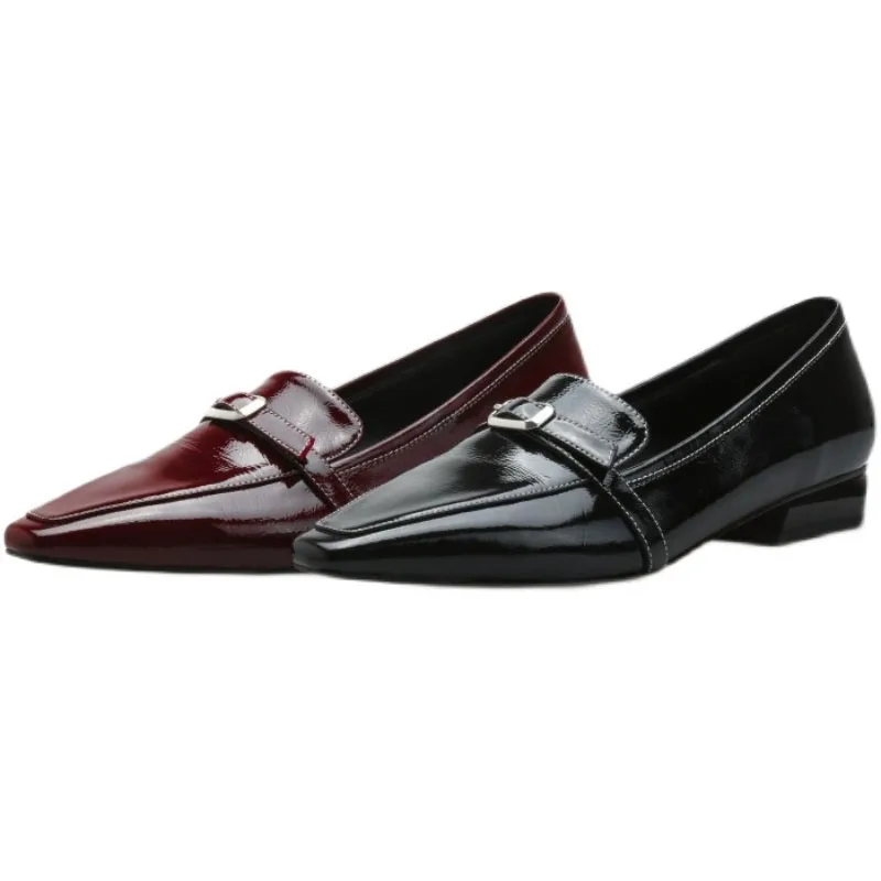 

Fashion Women's Pointy Toe Low Heels Slip On Loafers Shoes Pumps Size C11