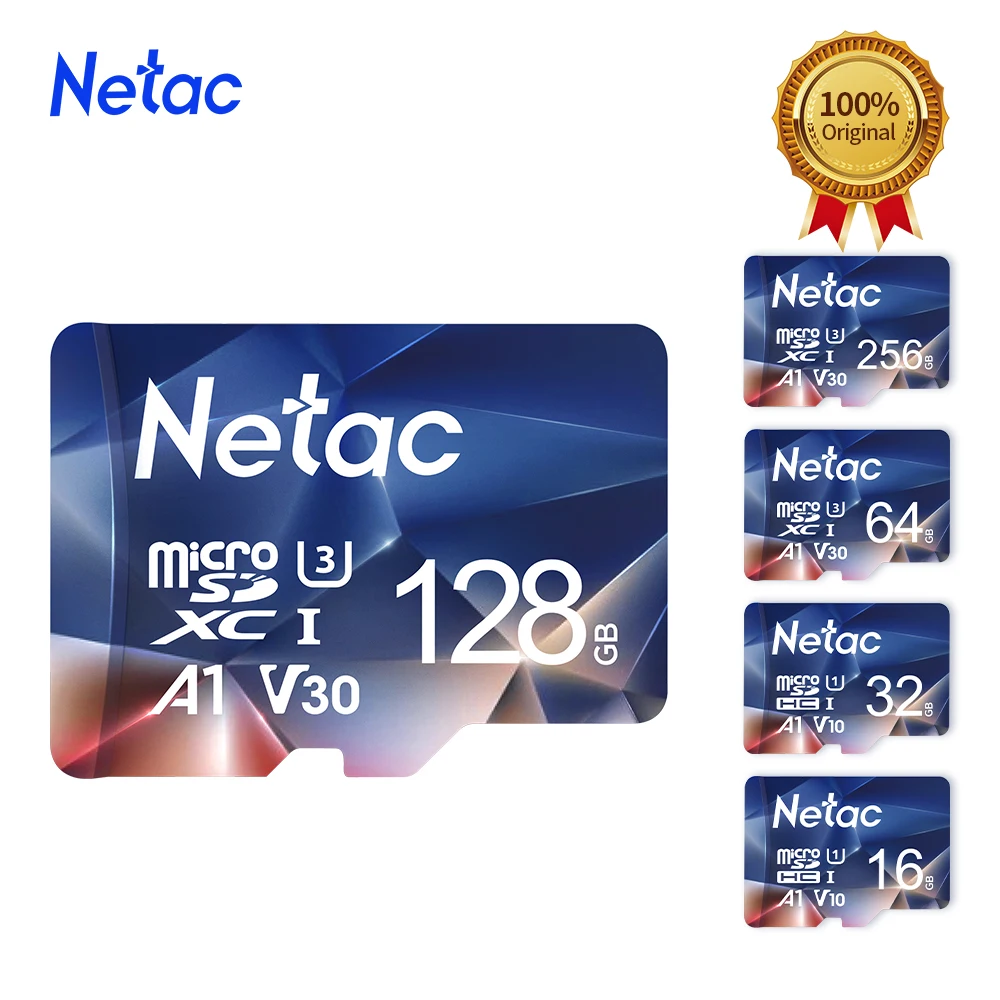 Netac Micro SD карта памяти класс 10 TF 128 ГБ 32 64 Гб 256 16 512 макс 100 МБ/с./с SD/TF флэш для