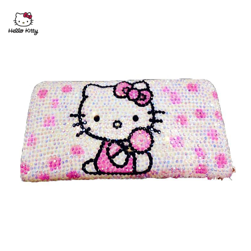 Кошелек HELLO KITTY с бриллиантами детский мультяшный модный Индивидуальный кошелек
