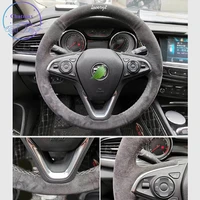 steering wheel cover for buick regal envision verano enclave encore excelle suede leather hand sewing wrap diy stitchwork holder