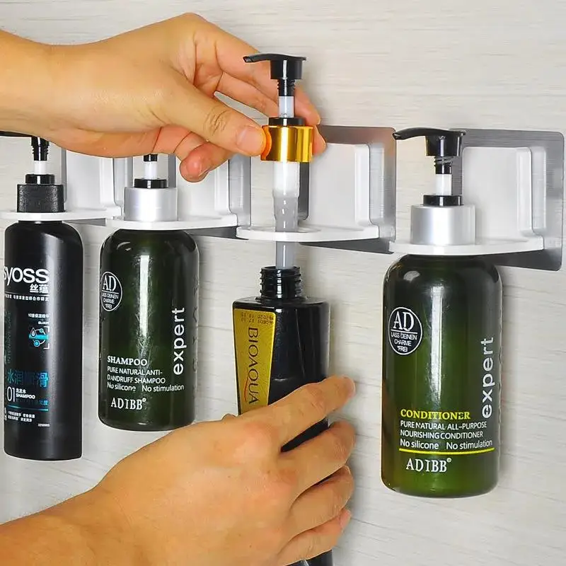 

Toilet punch-free shower gel hanger bathroom shampoo dishwashing liquid wall shelf creative seamless hook