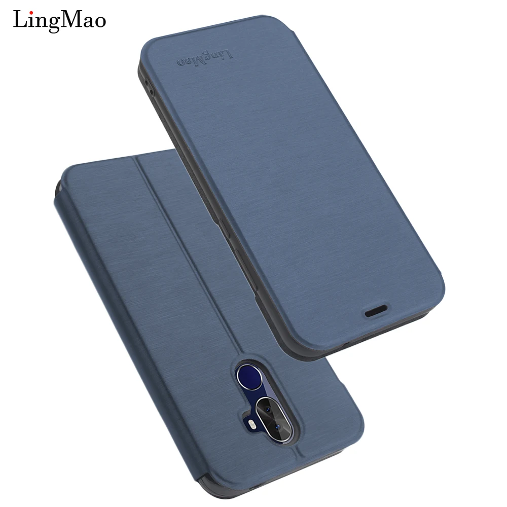 Роскошный кожаный чехол книжка из искусственной кожи для Cubot X18 Plus кошелек Модный