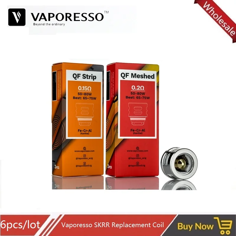

6pcs/lot Vaporesso SKRR Replacement Vape Coil for Luxe Kit SKRR Tank QF Strips QF Meshed 0.2ohm SK CCELL 0.5ohm Atomizer Core