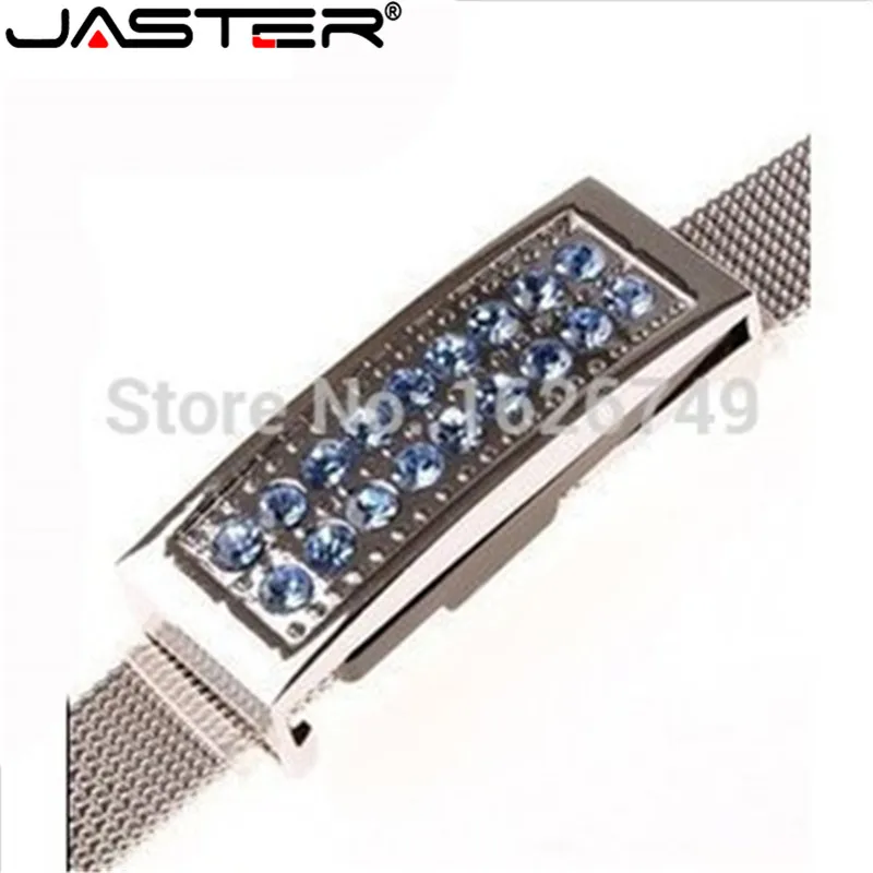 JASTER Модный USB флеш-накопитель металлический браслет Флешка 2 0 64 ГБ 32 16 8 4 Clef для