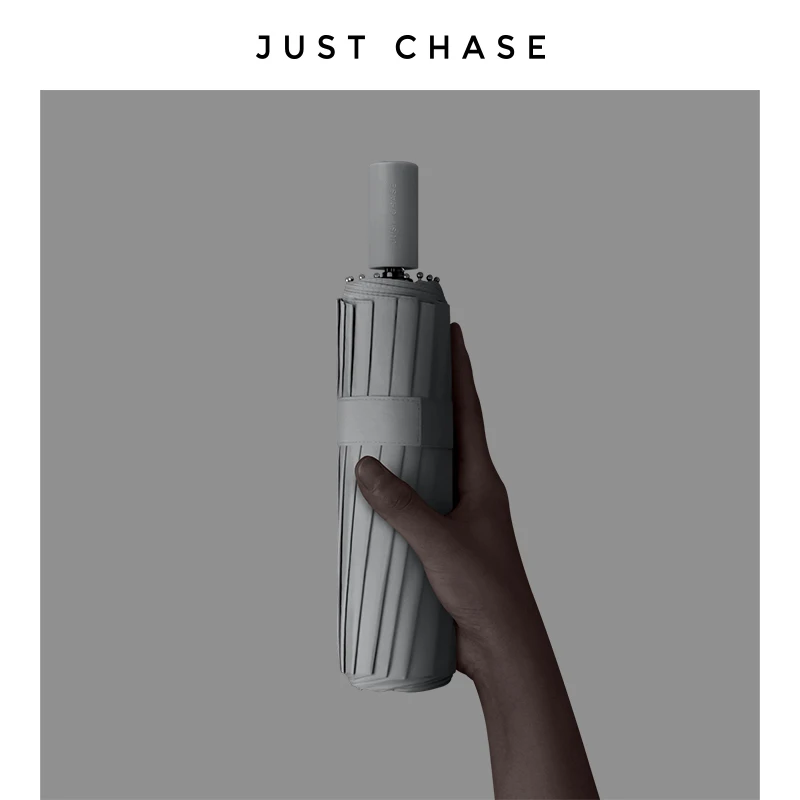 Большой вращающийся зонт светоотражающий зонтик складной в деловом стиле для