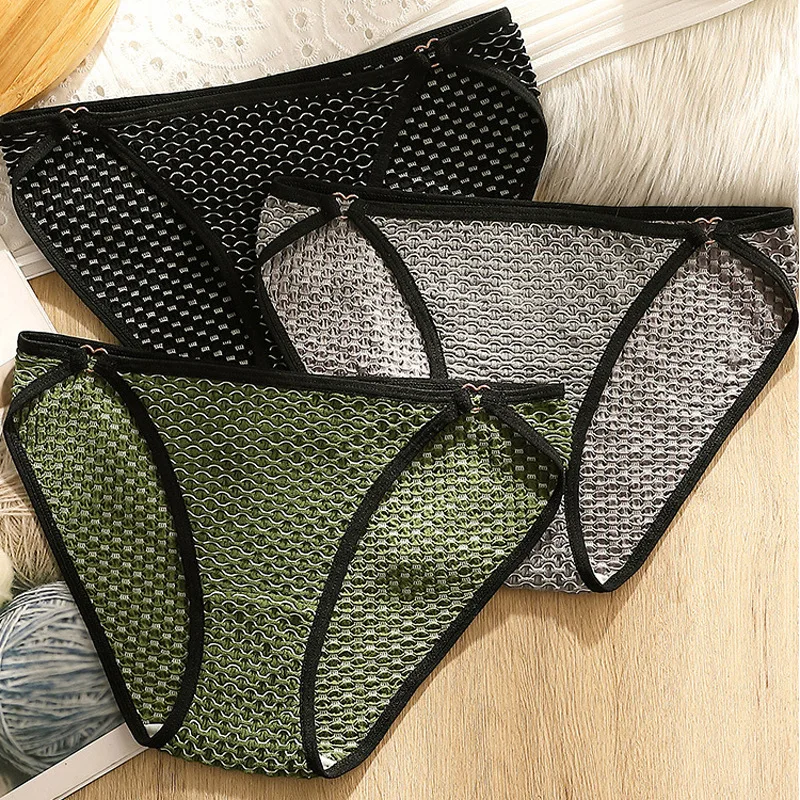 

3pcs High Quality Underwear Women Cotton Panties Female Lingerie Comfortable Ladies Mid-waist Simplicity Briefs