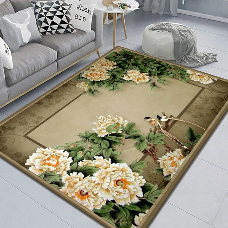 

Carpet Living Room Bedroom Large Area Printed Carpet Sofa Coffee Table Mat Household Modern Simple Washable Carpet