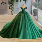 2021 Зеленые платья знаменитостей с открытыми плечами великолепные платья для выпускного вечера для женщин высокая кутюрная одежда праздничное реальные фотографии на заказ