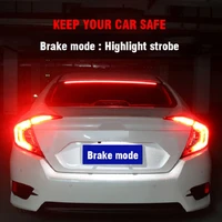 12v flexible car additional brake led lights red flasher flowing led strip 100cm stop signal led warning light waterproof