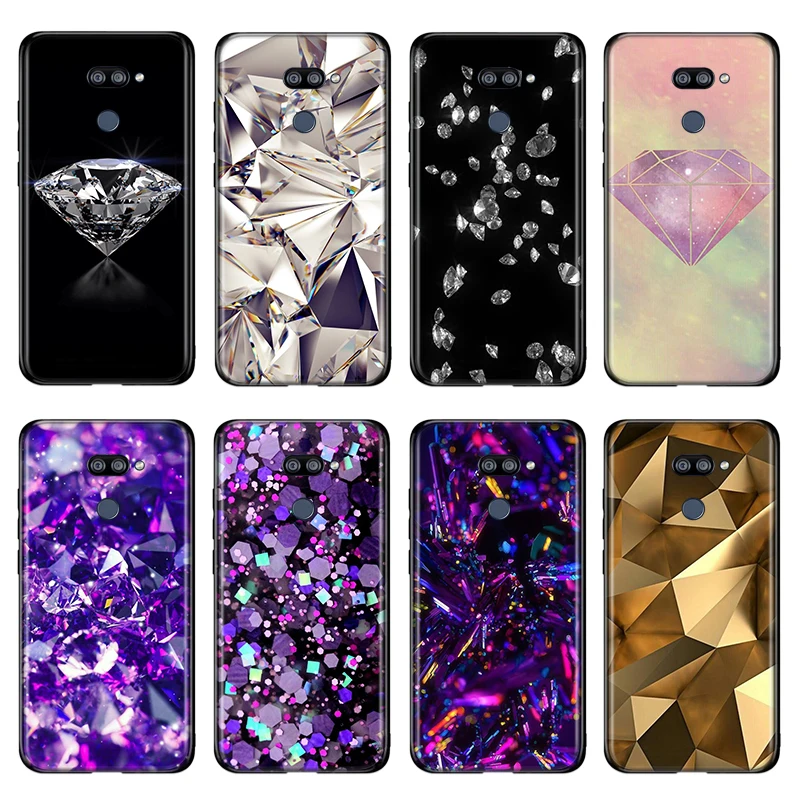Черный золотой бриллиант для LG K22 K71 K61 K51S K41S K30 K20 2019 Q60 V60 V50 V40 V35 V30 G8 G8S G8X ThinQ чехол
