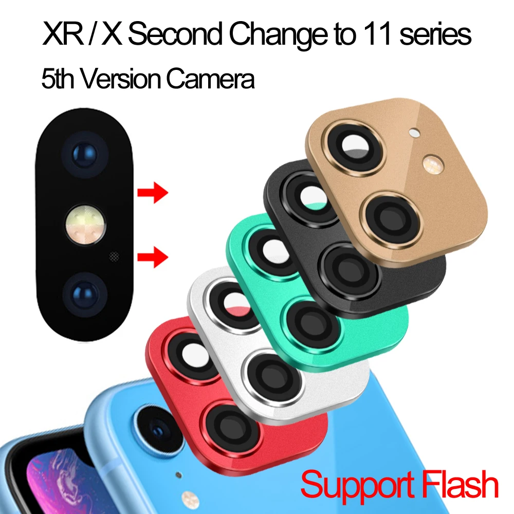 

Luxury Mobile Phone Lens Fake Camera Lens Cover Case Sticker Second Change to iPhone 11 Pro Max for iPhone XR X