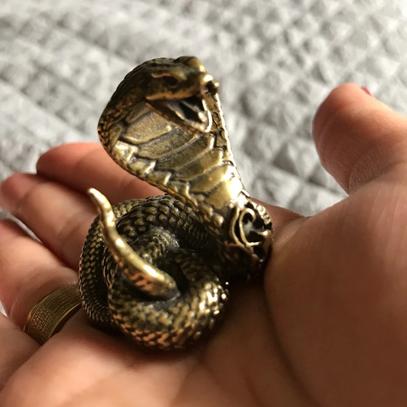 Миниатюрные статуэтки в виде змеи со знаком зодиака Кобра украшение для рабочего