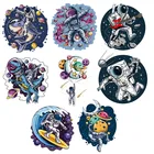 Нашивки в европейском стиле для детской одежды с изображением астронавта в космосе