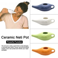 ceramic neti pot nose washing kit comfortable spout pot for sinus rhinitis allergy nose cleaning pot cleaning products
