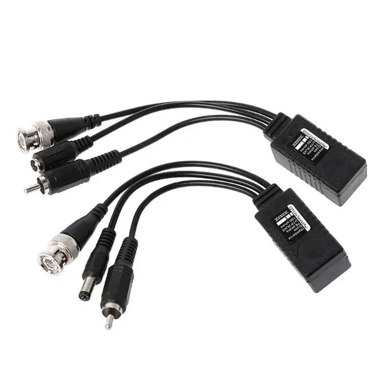 

2 шт. BNC к RJ45 пассивный аудио-и видеоприемник для камеры видеонаблюдения для системы видеонаблюдения Full HD 2 в 1/3 в 1