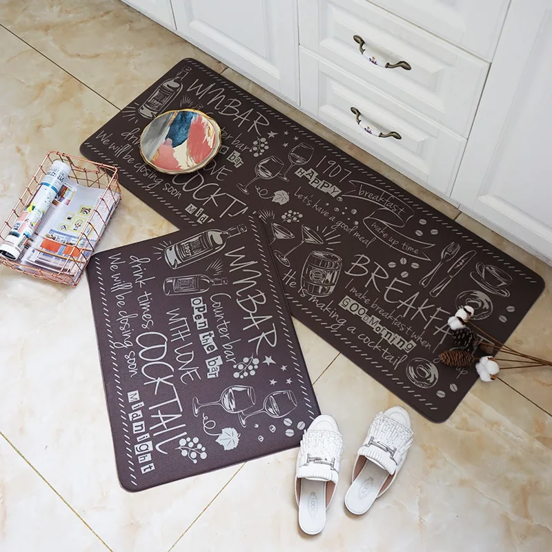 Простой мягкий кухонный коврик из ПВХ домашние ковры для гостиной спальни