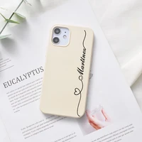 custom name for iphone 11 12 pro max phone case for x xs xr 7 8 plus 6 6s silicone cover diy love line plane logo picture design