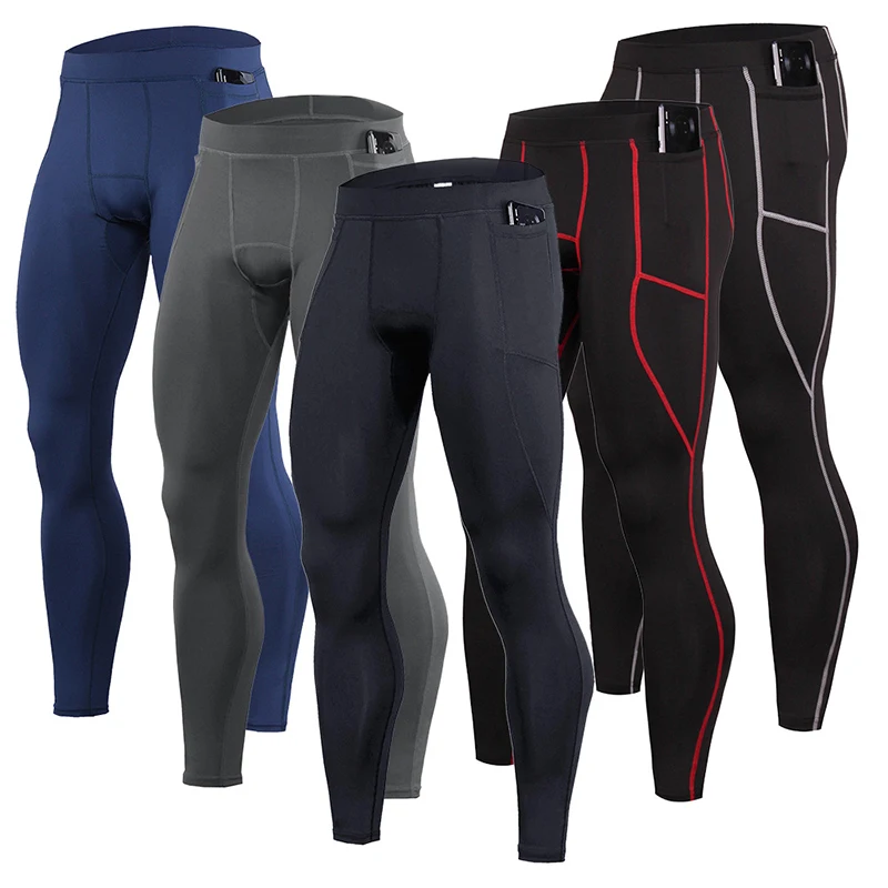 Men's Fitness Pants Breathable Sweatpants Running Tight Stretch Quick-Drying Pants Outdoor Training Jogging Trousers For Men