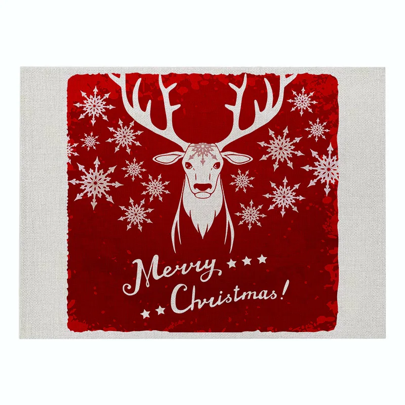 Рождество Стиль Столовая салфетка обеденный стол кухонная подставка со