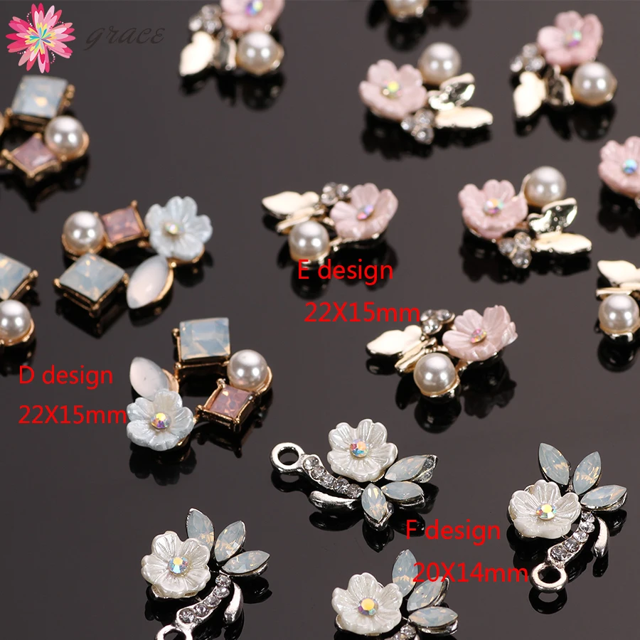 10 шт./лот Стразы искусственные жемчужные бусы ракушки миниатюрные цветы из